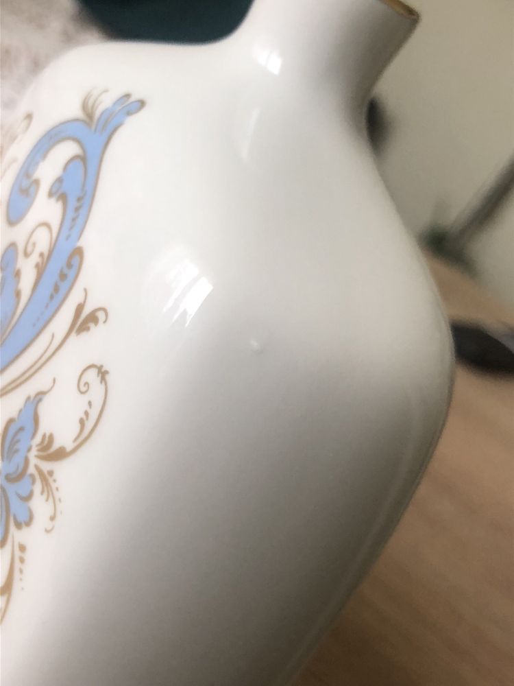 Ozdobny porcelanowy wazon Porsgrund Norway vintage