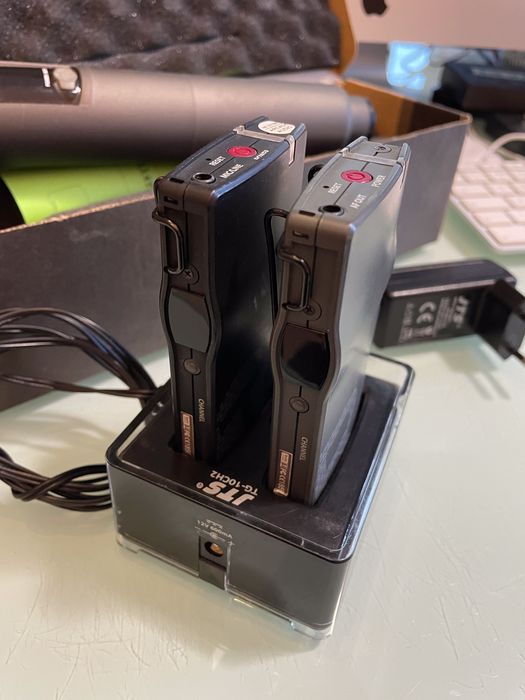 Bezprzewodowy mikrofon krawatowy + doręczny | zestaw jak nowy