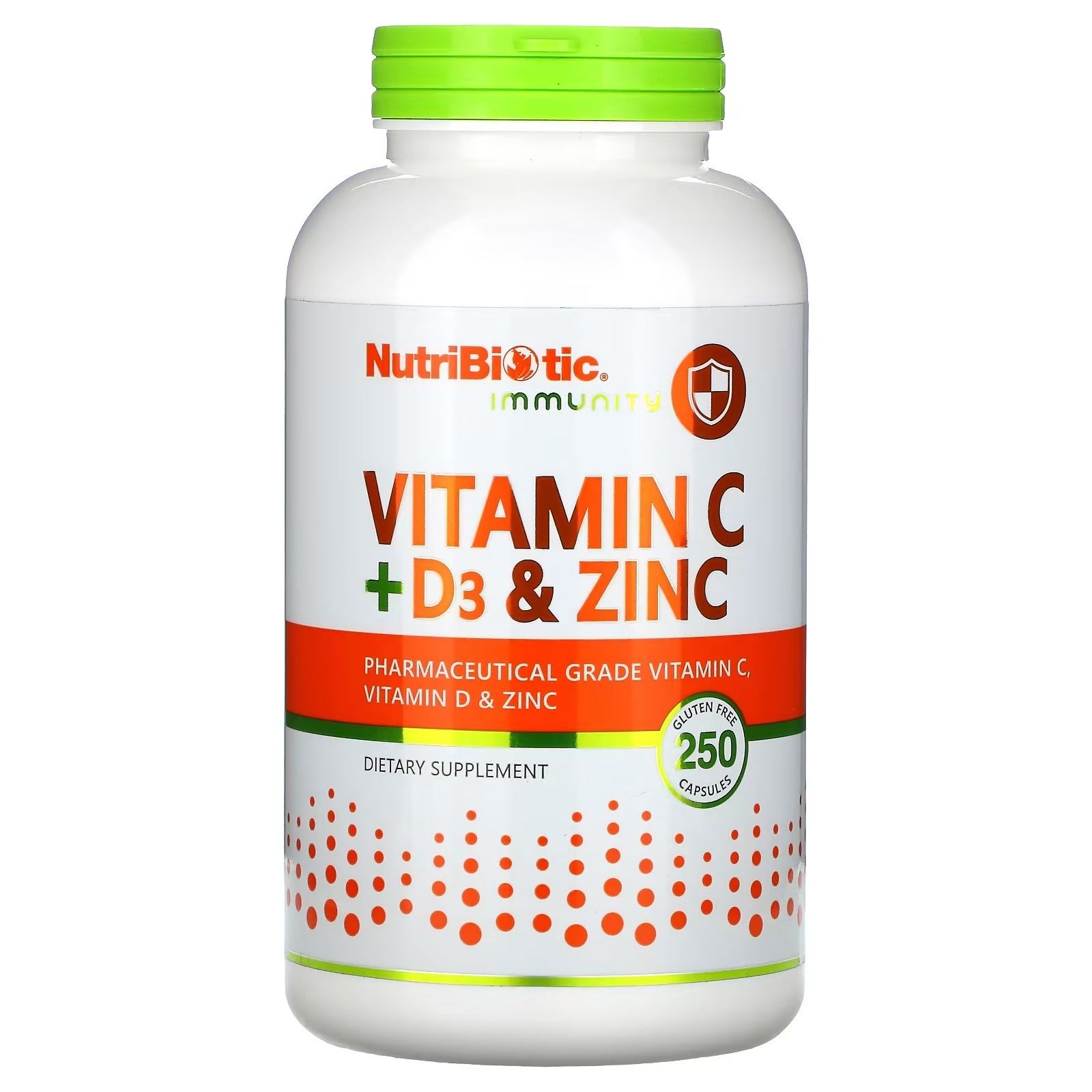 NutriBiotic Immunity аскорбат натрію SodiumAscorbate вітамін C+D3+цинк