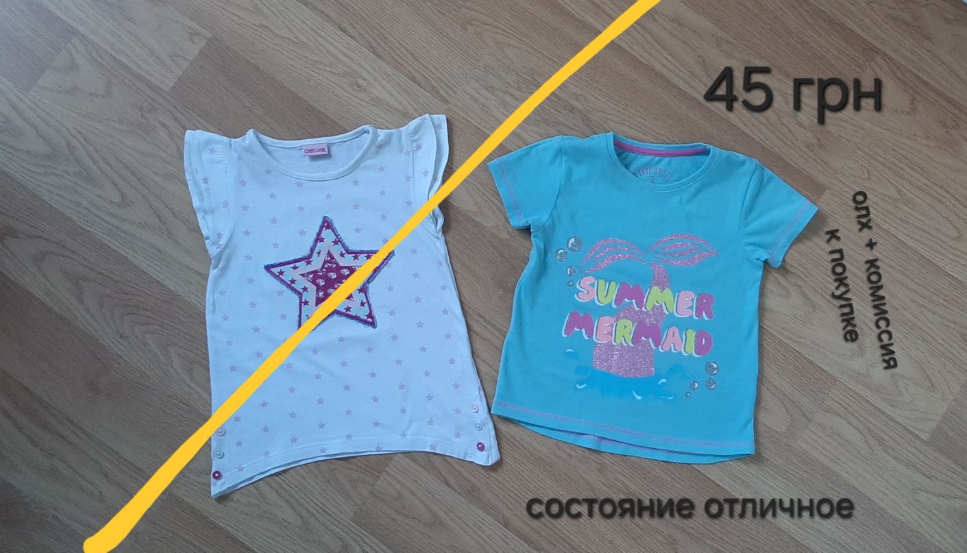 Футболка фирменная для девочки на 2-4 года