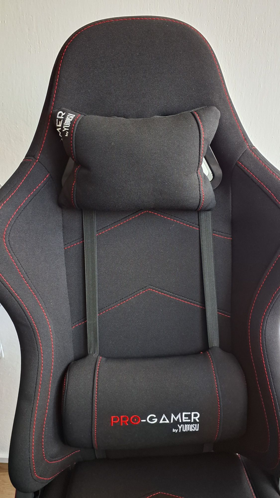 Fotel Pro Gamer by Yumisu Falcon materiałowy czarny