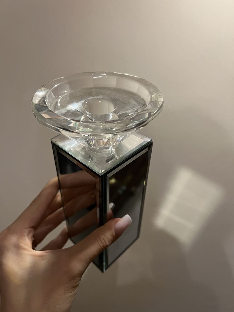Świecznik kryształ kryształowy lustro lustra wzór glamour Swarovski