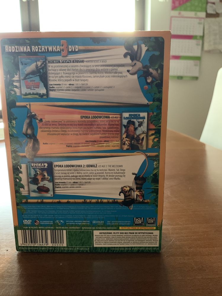 Rodzinna rozrywka 3filmy dvd