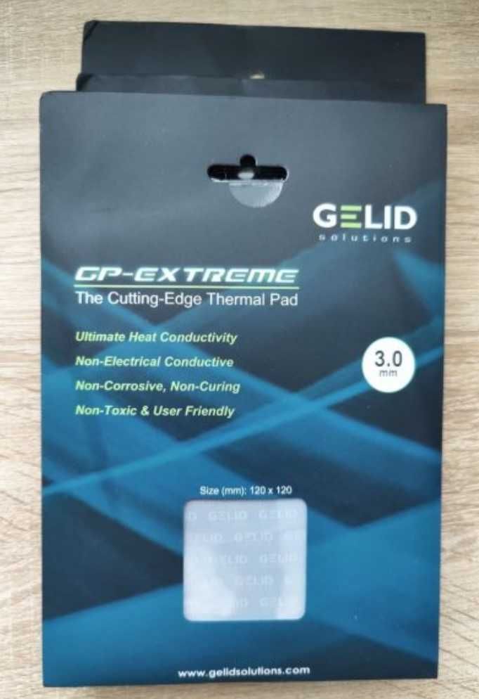 Термопрокладка Gelid GP-Extreme  120x120 0.5-3мм 12 Вт/м*К