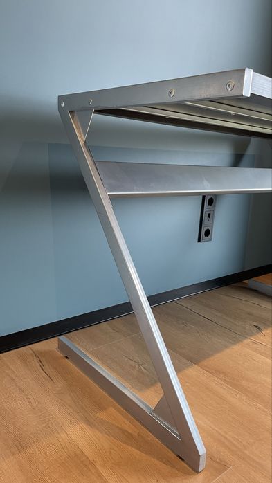 Стіл письмовий | компʼютерний Z-110 110x58 Сріблястий, Горіх