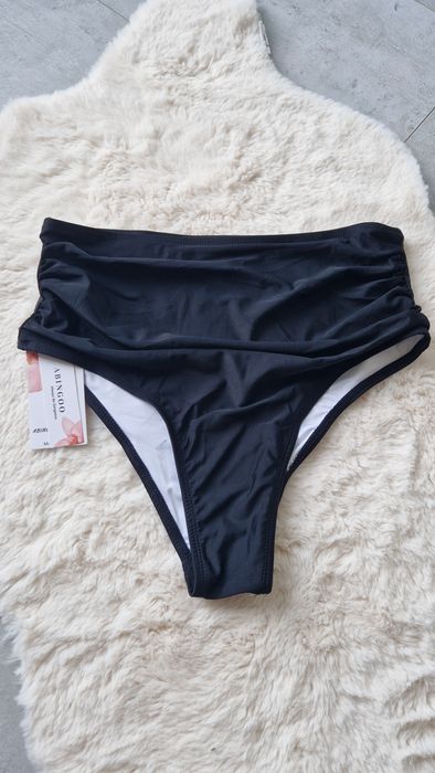 Czarne Majtki Kąpielowe ABINGOO - Wysoki Stan - Rozmiar L