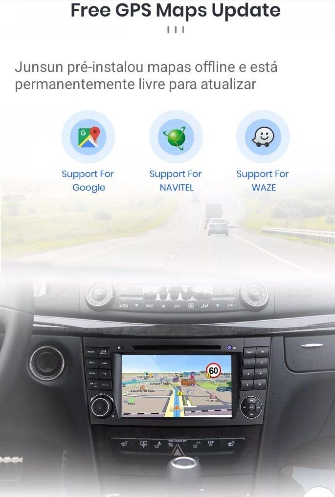Auto Radio GPS com Android 10 Mercedes W211