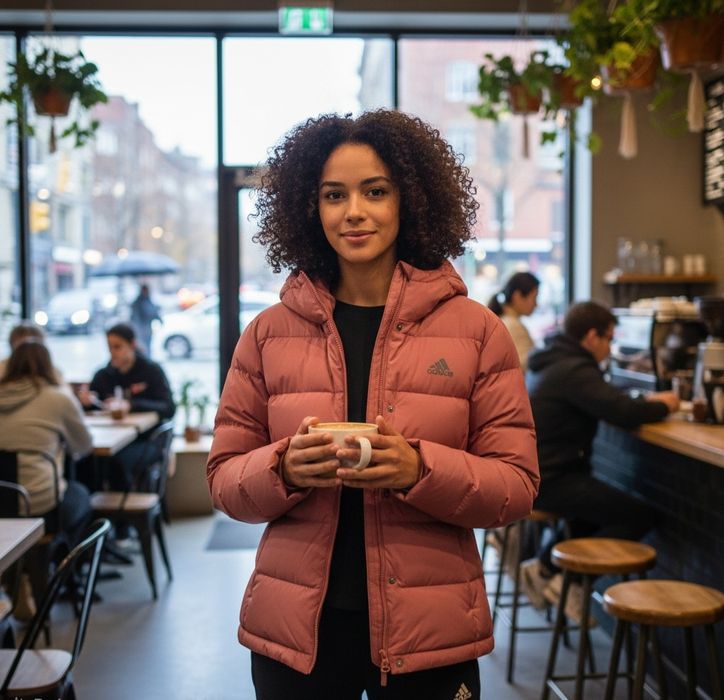 США! Теплий жіночий пуховик Adidas Helionic Hooded HG8745 Оригінал! XS