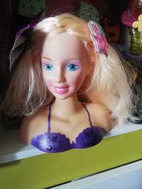 Lalka Barbie glowa do czesania stylizacji włosów plus Gratis