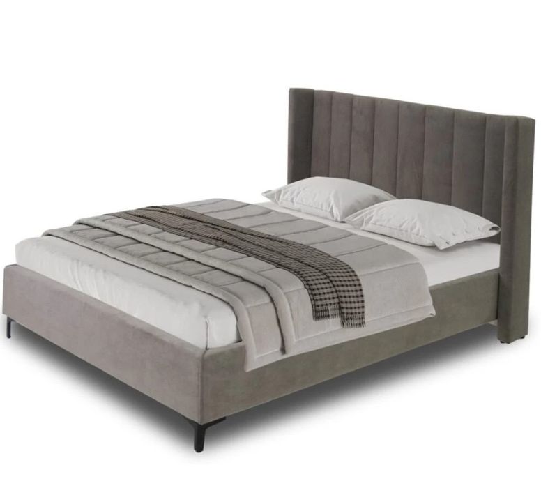 М´яке ліжко Лайла без пм 160*200 в нявності. Темно-сірий велюр