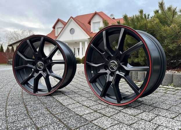 Felgi 5253 MBR FELGI 16 5x100 VW POLO BORA GOLF IV SKODA Czerwony Rant