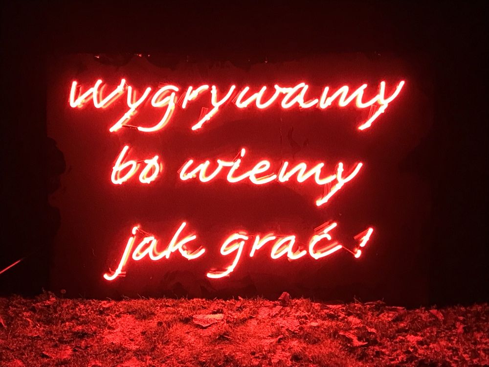 NEON GAZOWY napis DUŻY czerwony