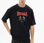 Мужская футболка Lonsdale London Fight logo  унисекс лонсдейл черная