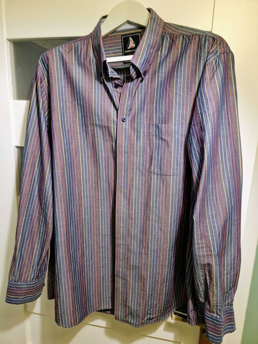Koszula męska 2XL w kolorowe paski