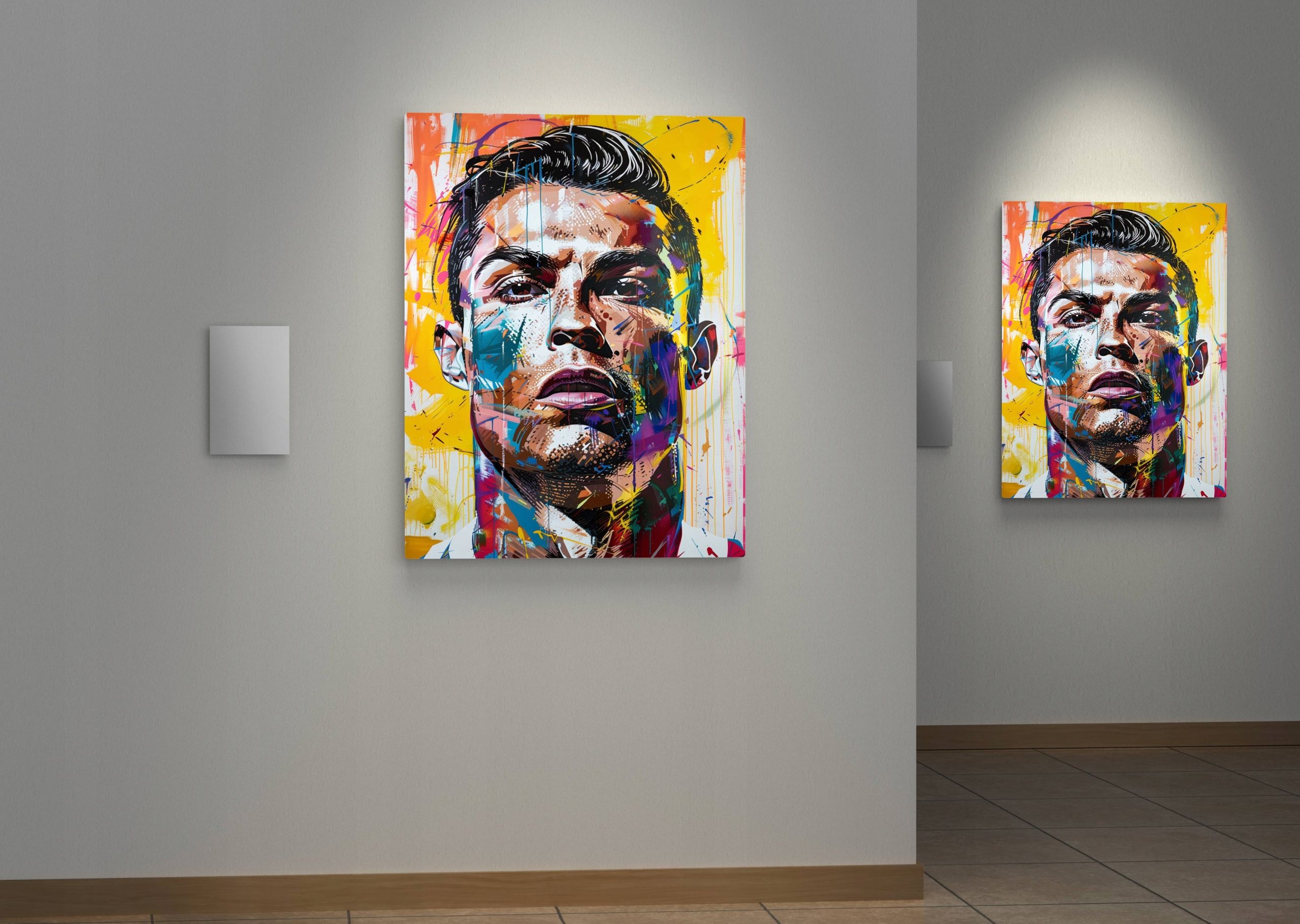 Obraz na płótnie Cristiano Ronaldo CR7 75x100 cm nowoczesny styl