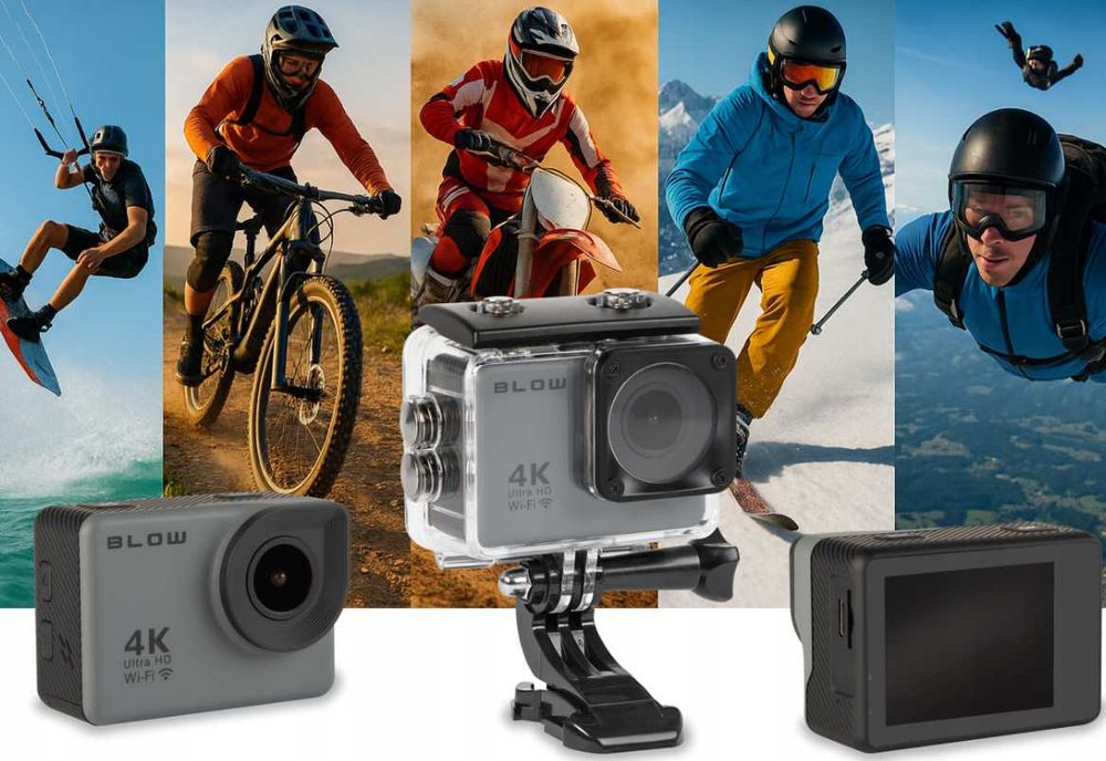 Kamera Sportowa GoPro 4U 4K 30FPS WiFi Wodoszczelna 30m Zestaw OKAZJA