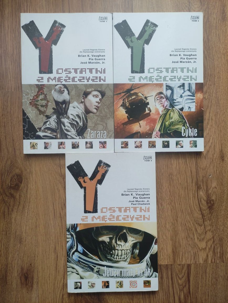 Komiksy " Y ostatni z mężczyzn"komplet 3 części.