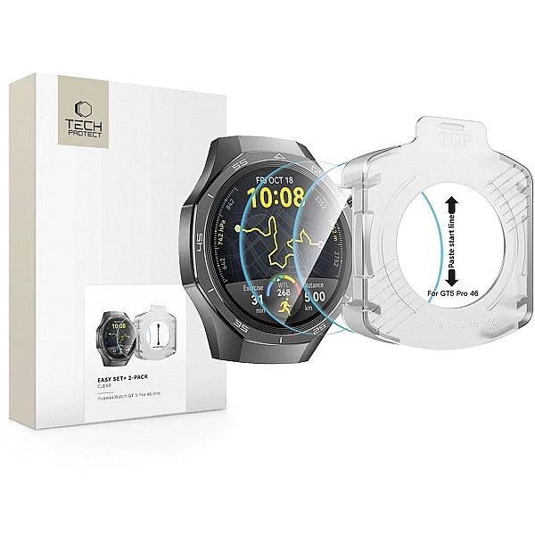 Szkło Hartowane Tech-Protect Easy Set+ 2-Pack Huawei Watch Gt 5 Pro (4