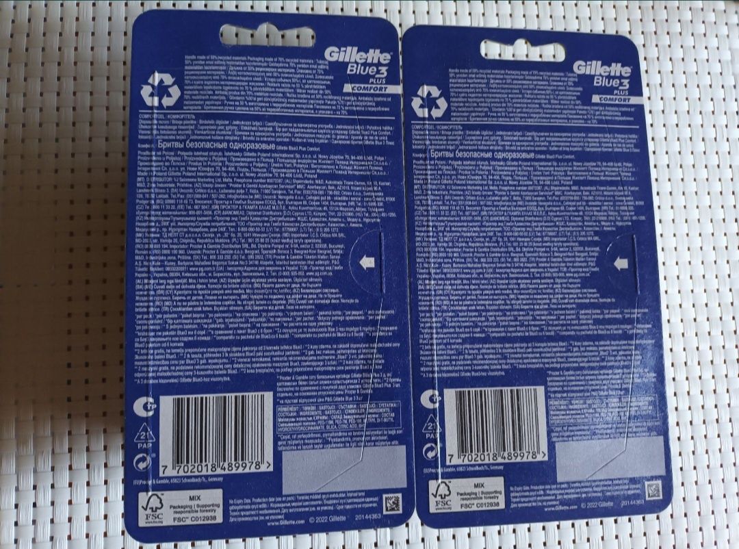 Maszynki do golenia Gillette Blue 3