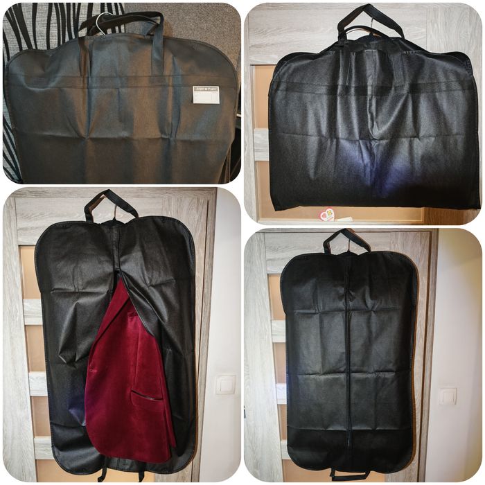 Piękna Aksamitna Marynarka Bordo z pokrowcem