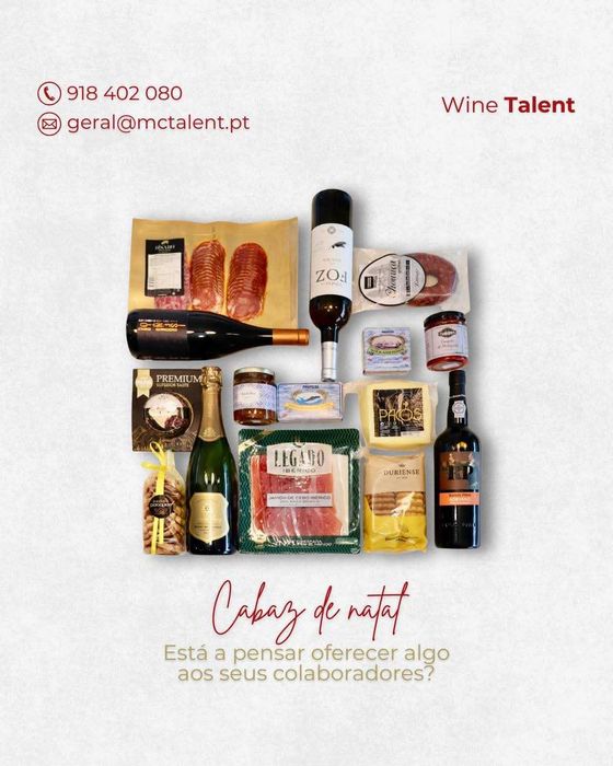 Torne este Natal memorável com cabazes personalizados da Wine & Talent