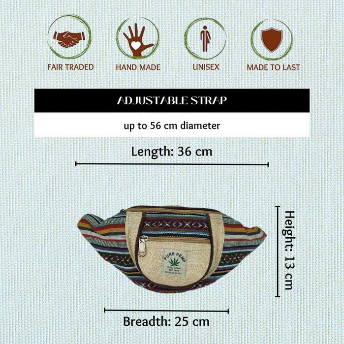 Ekologiczna Saszetka Nerka Konopna Himalayan Hemp Nepal Boho Festiwal