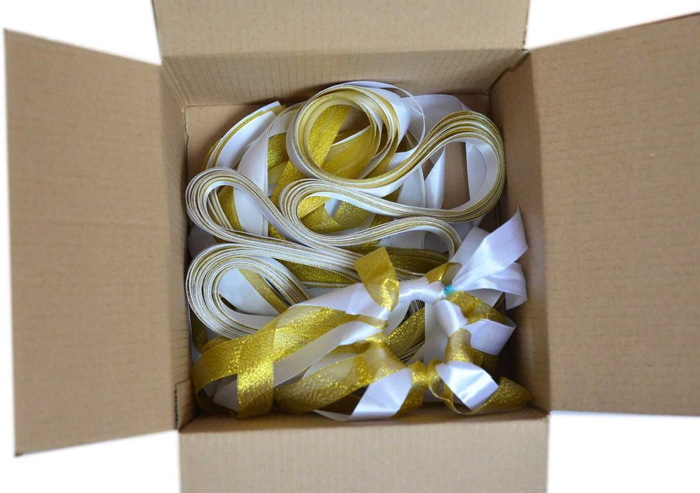 Opaska ze wstążek.Opaska oczepinowa na bukiet ślubny.Oczepiny KOLORY.