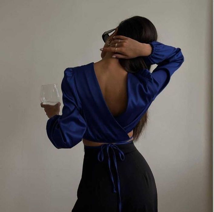 Топ из шелка молочного цвета