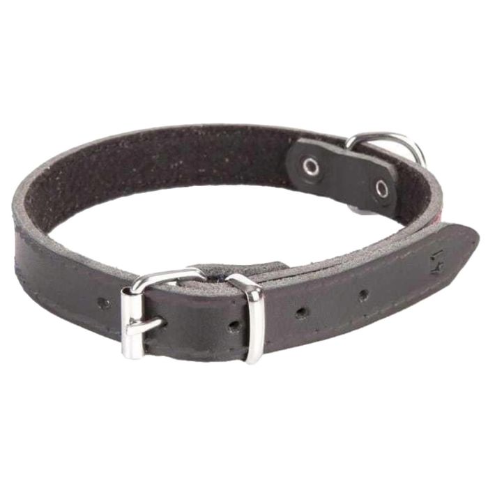 Obroża dla psa skórzana czarna Dingo r. M 35-44cm szer 2,5cm