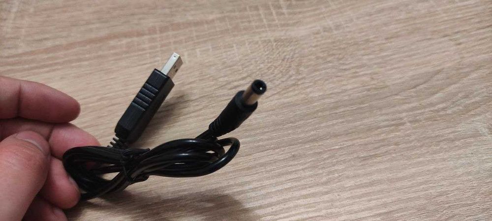 USB кабель DC 5.5x2.1 мм c преобразователем 5v на 12v для роутера