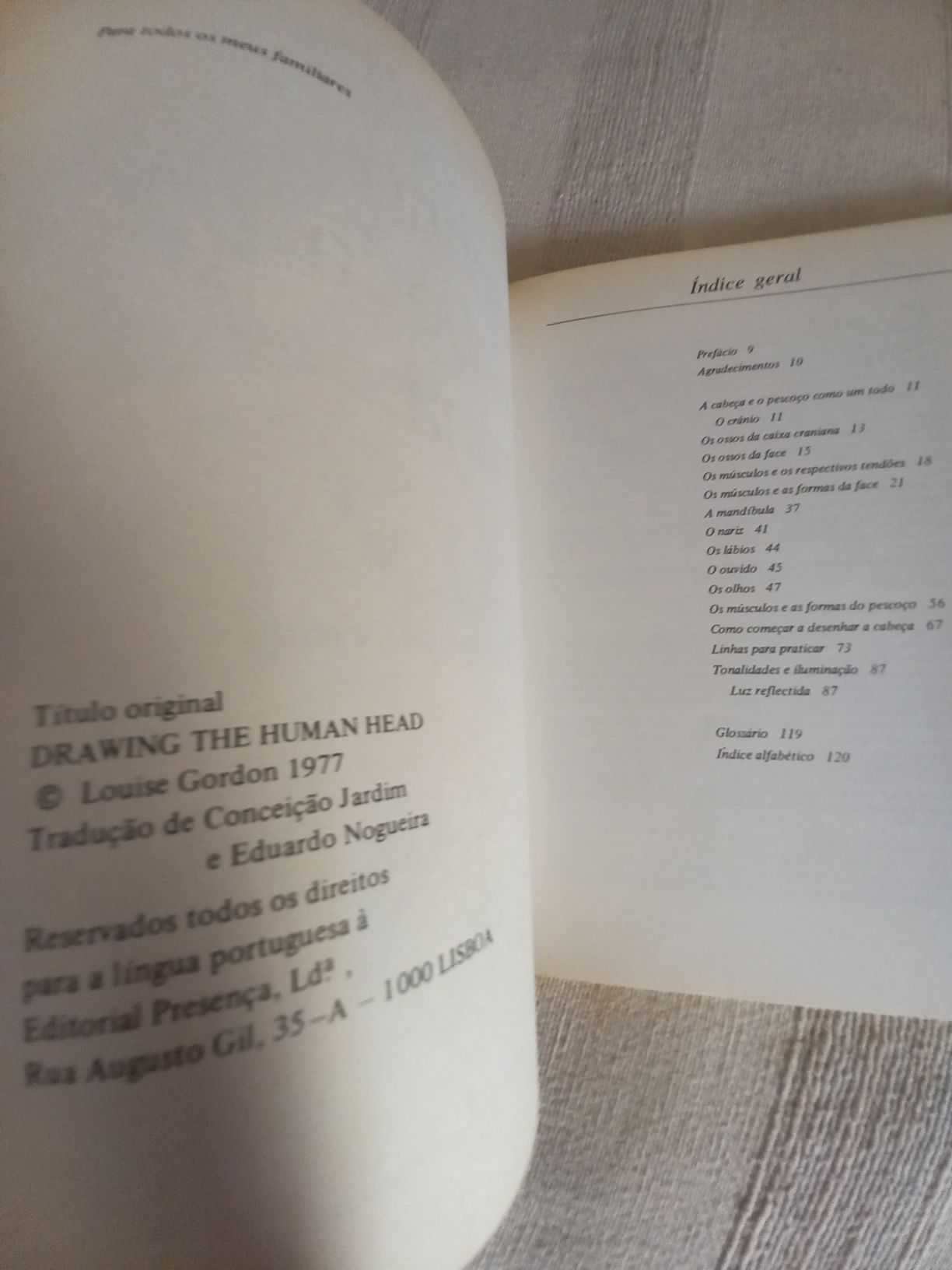 Livro de Desenho. Desenho da Cabeça Humana