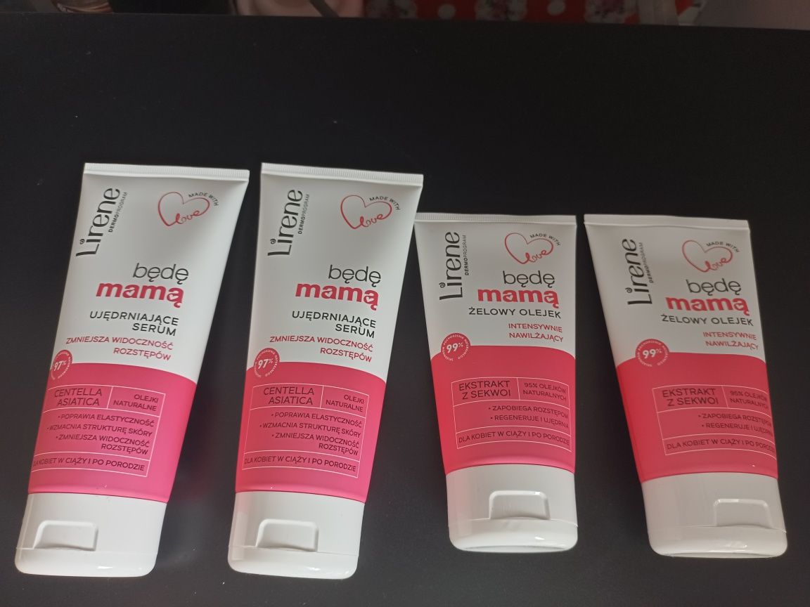 Lirene będę mamą olejek + serum TANIO