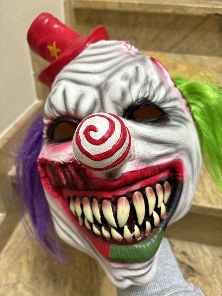 Maska Halloween Clown Klaun Jokester Joker Pajac Bigbuy