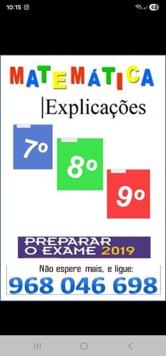 EXPLICAÇÕES  Matemática/ Fisica-Quimica