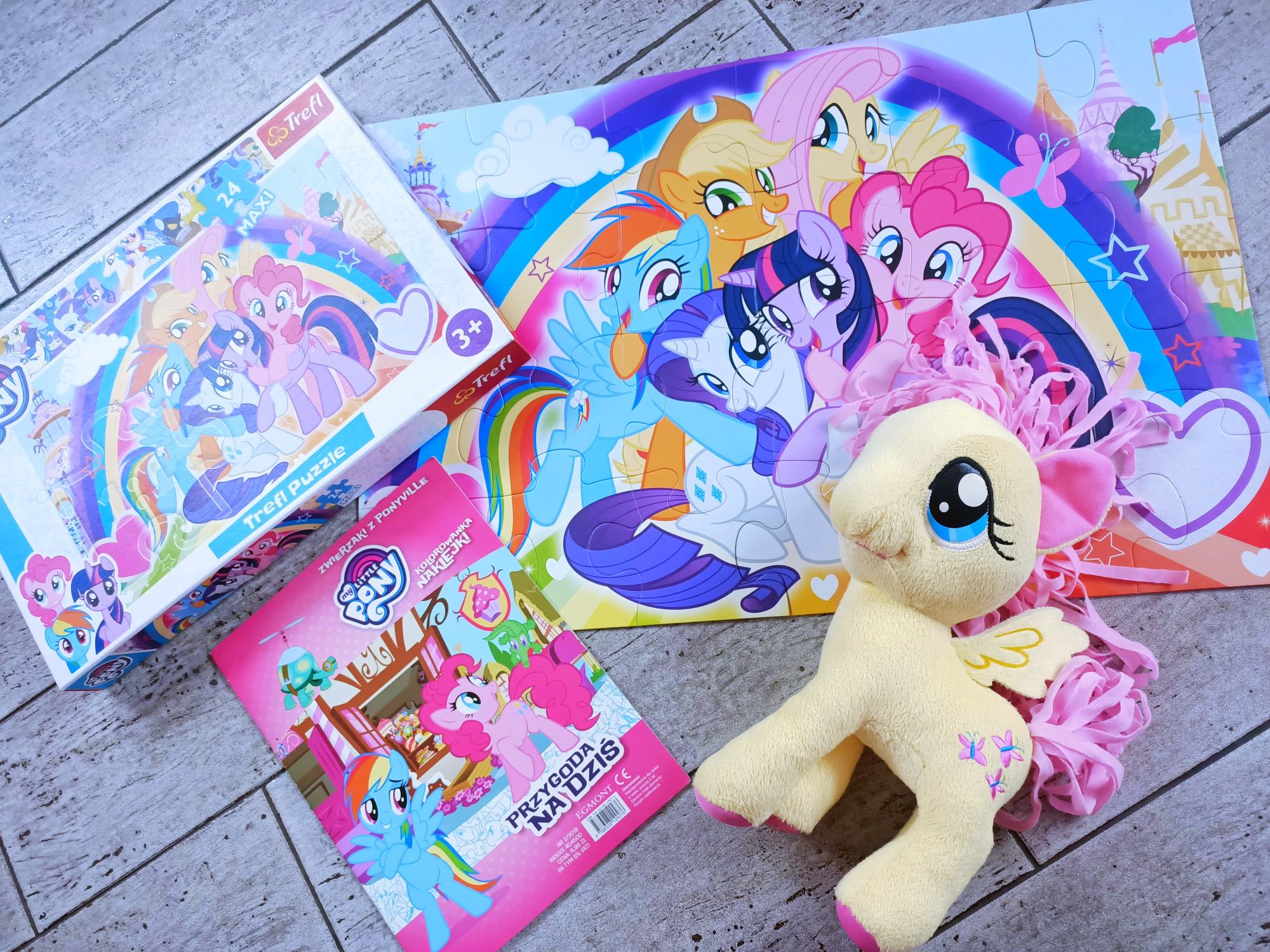 Little Pony - puzzle maxi 24szt. + maskotka kucyk + książeczka