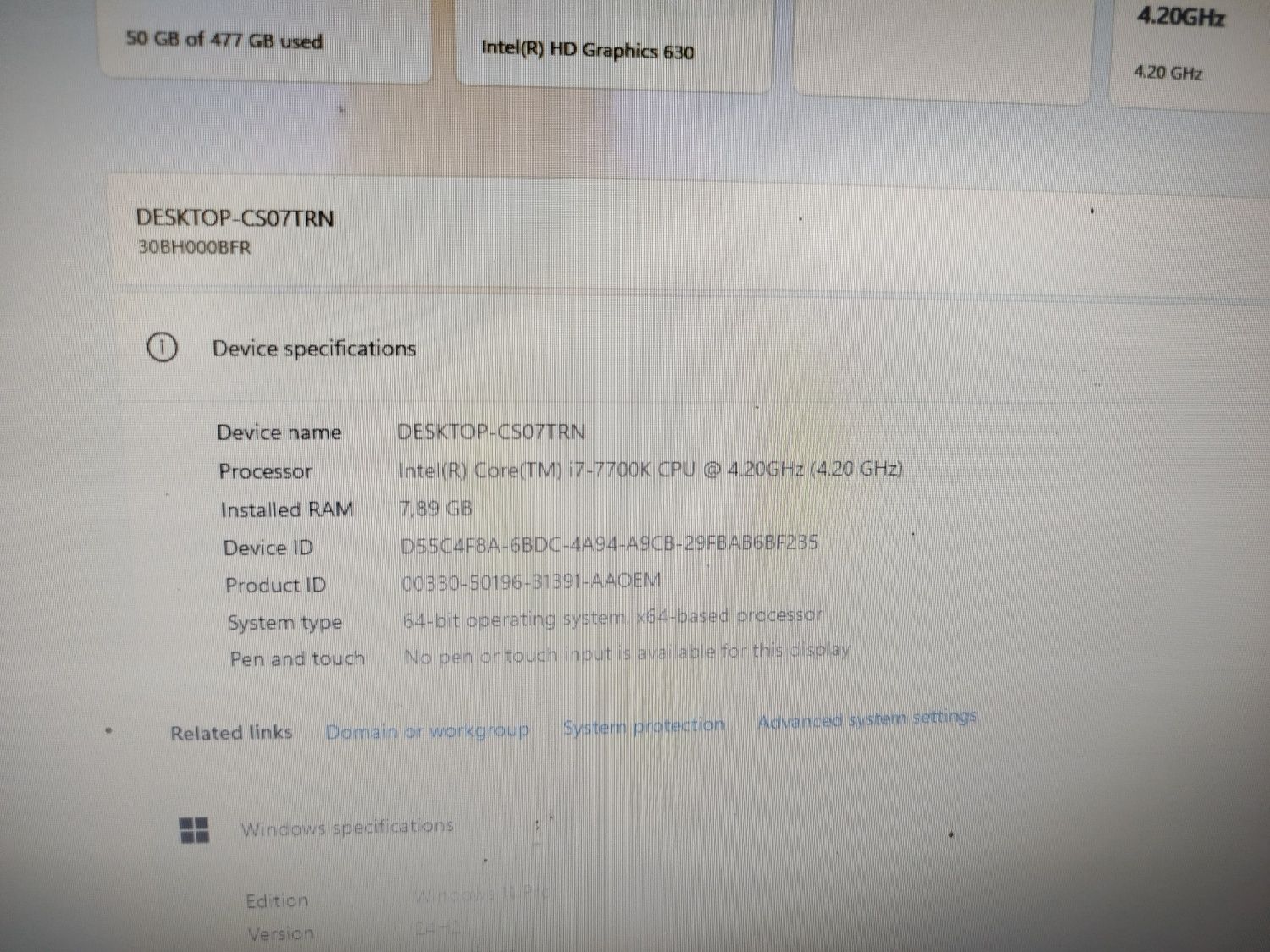 Lenovo ThinkStation i7 7700k

- P