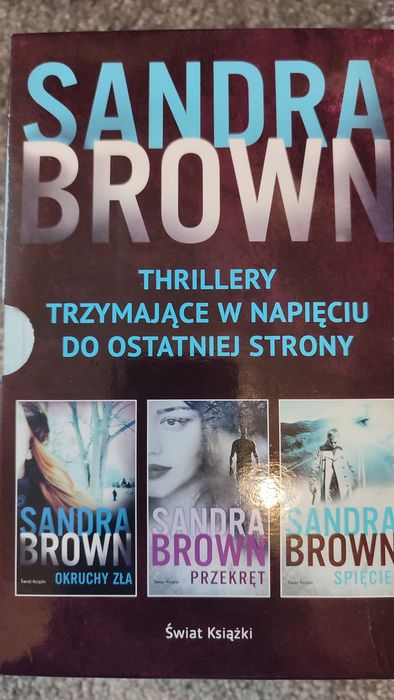 Zestaw 3 książek autorki Sandra Brown stan BDB