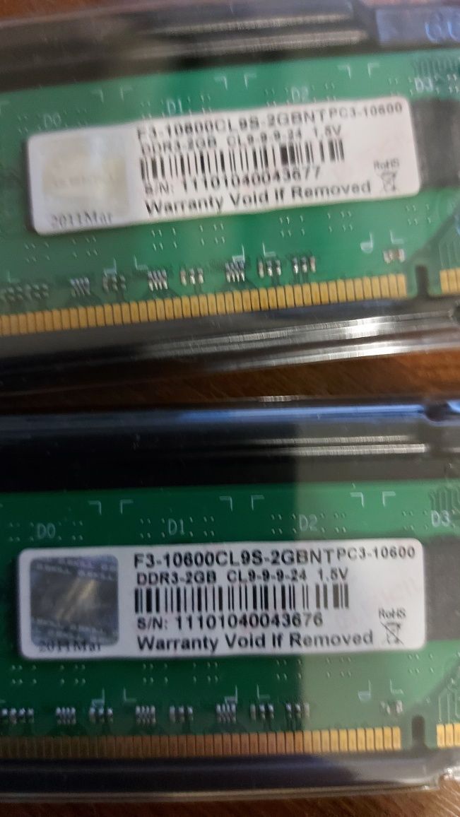 Оперативная память DDR3 2 по 2 гб