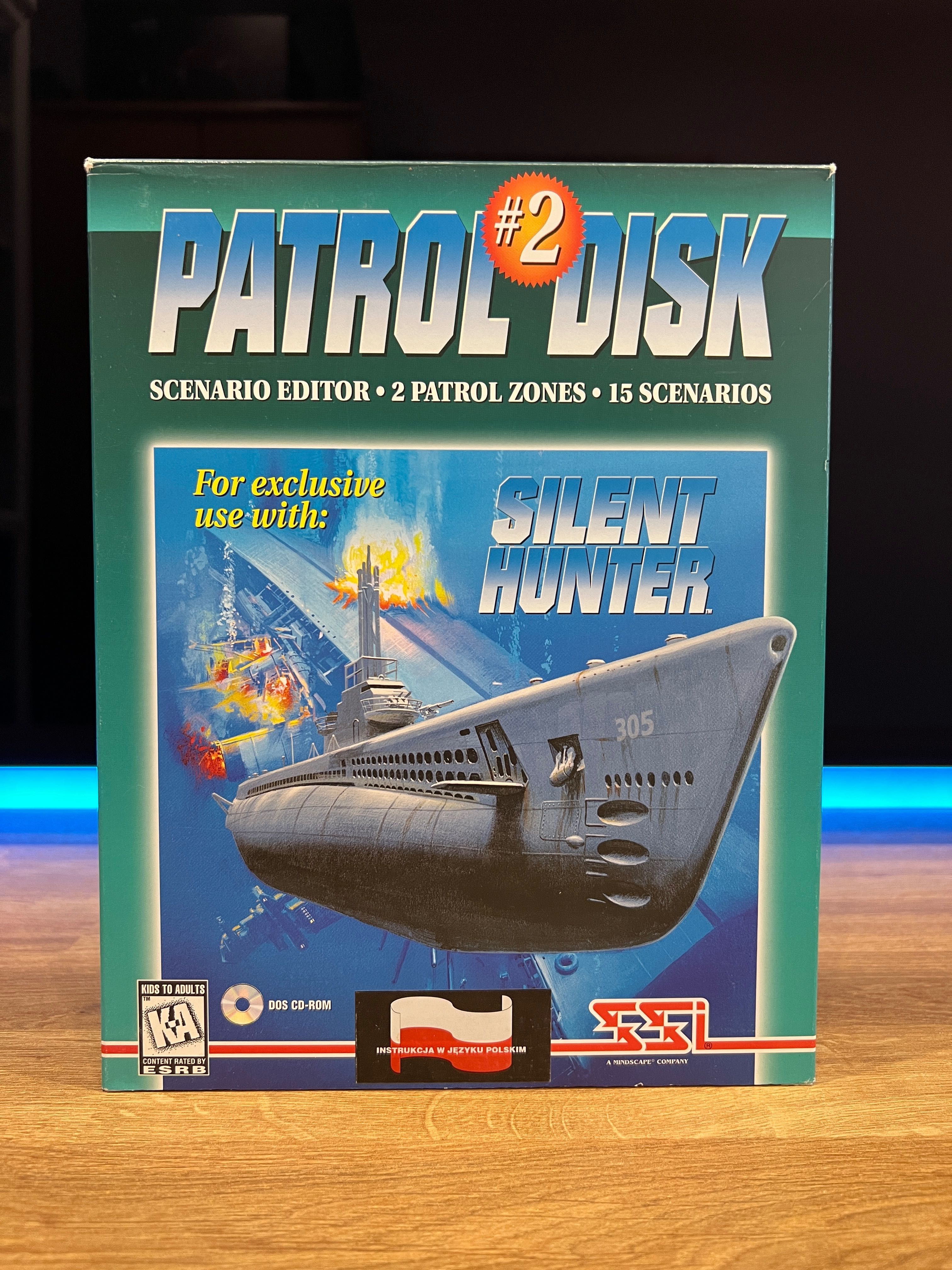 Silent Hunter Patrol Disk #2 (PC PL 1996) BIG BOX premierowe wydanie