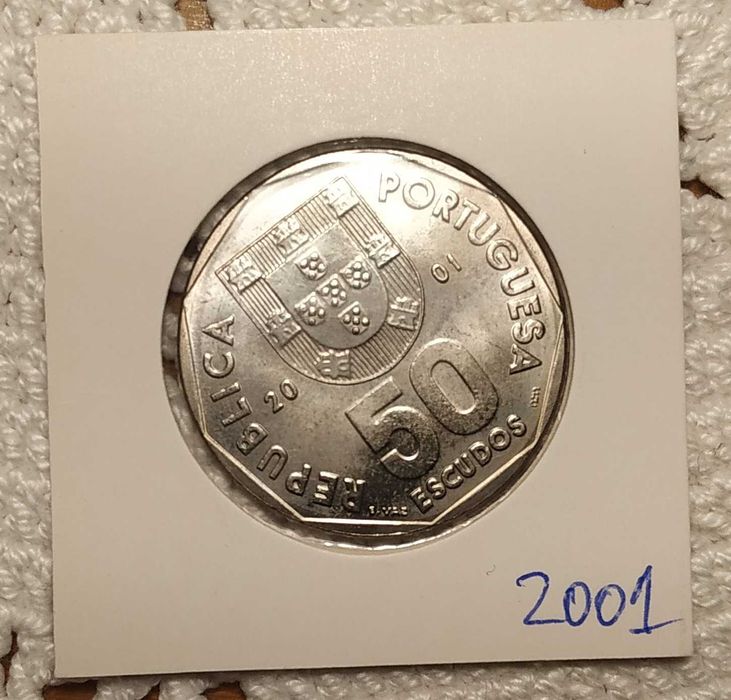Portugal - moeda de 50 escudos de 2001