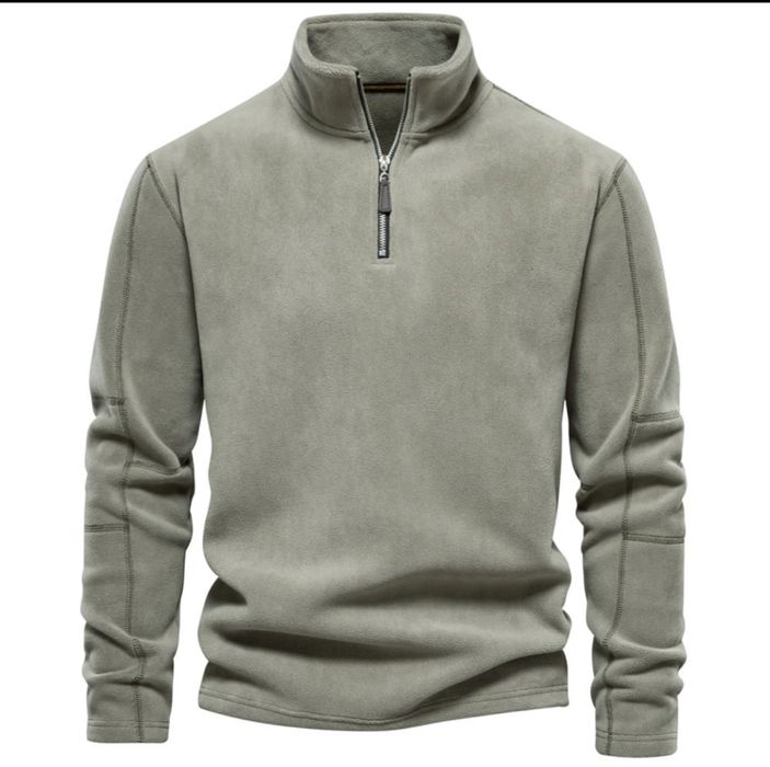 Толстовка кофта флісова олівково зелений тепла