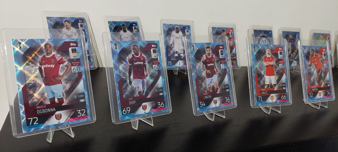 Cartas Match Attax Topps 2022/ 2023 Proteção + Pé NOVOS