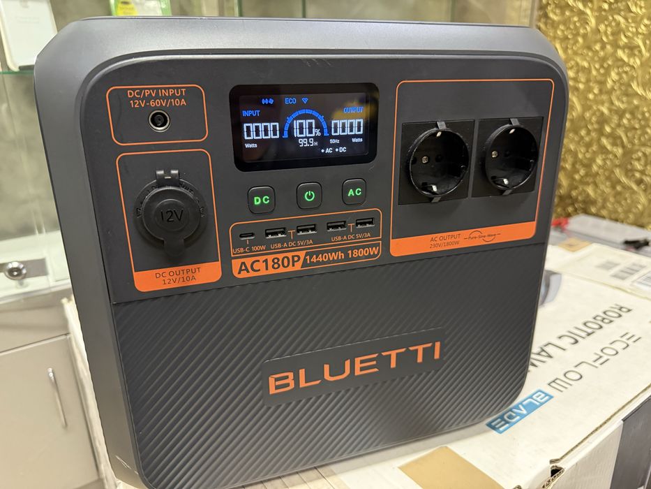 Bluetti ac180p 1500w/h 2800w мощность , гарантия магазин, всего 39600