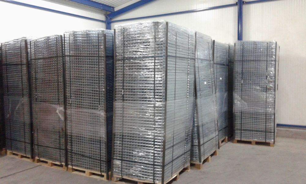 Półka siatkowa nowa 1100x880mm do 800kg z 3 omegami regał paletowy