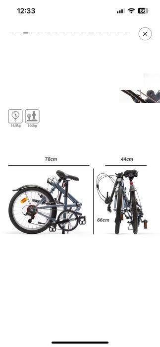 Bicicleta Folding Bike TILT 120 Grey -   6 mudanças
