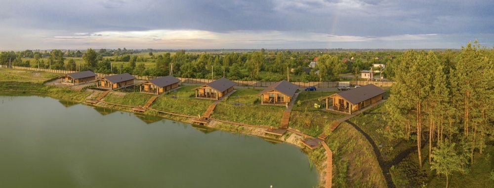 Оренда будинку на березі озера, баня, чан, риболовля, котеджі подобово