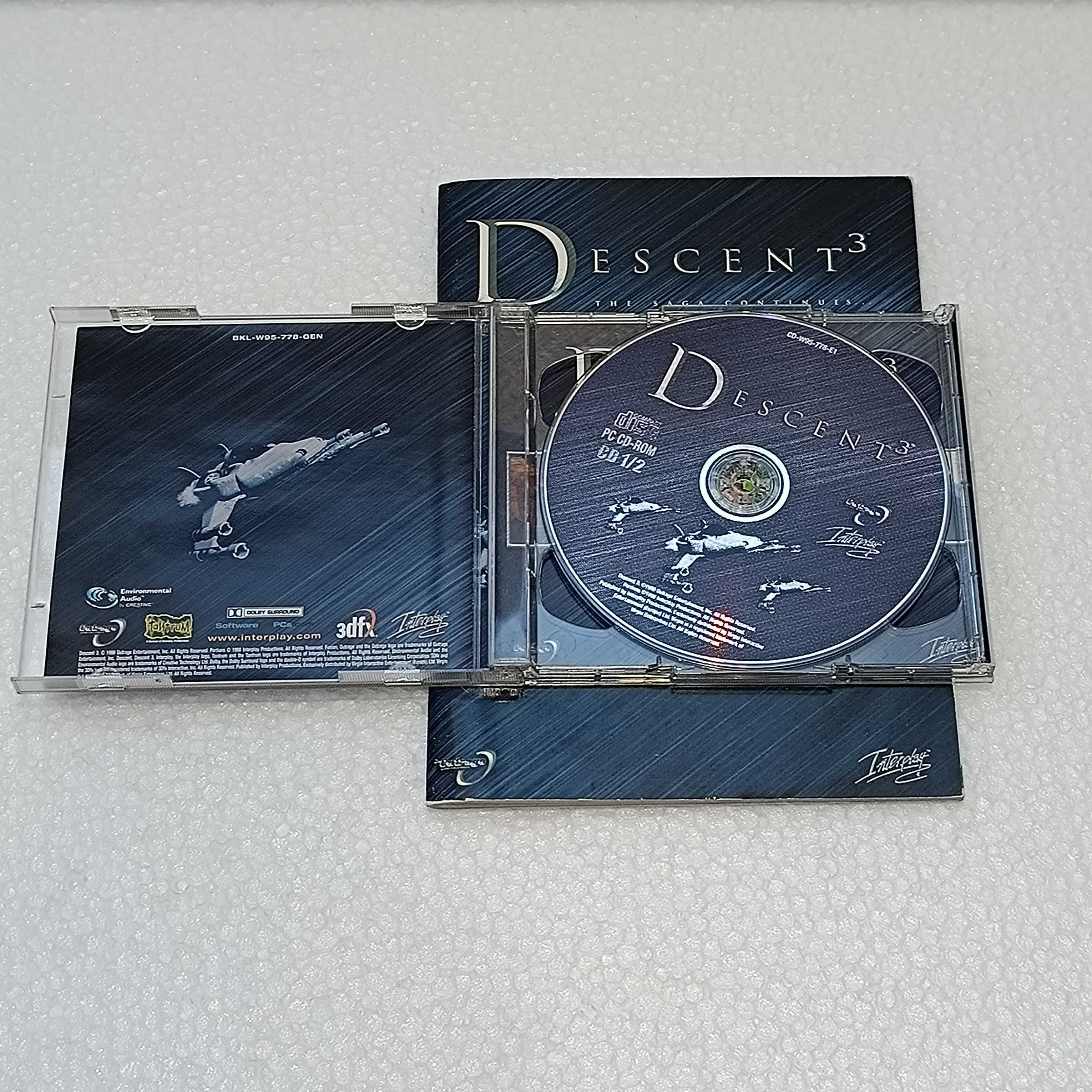 Descent 3 PC CD Rom - Jewel Case com 2 Discos + Manual