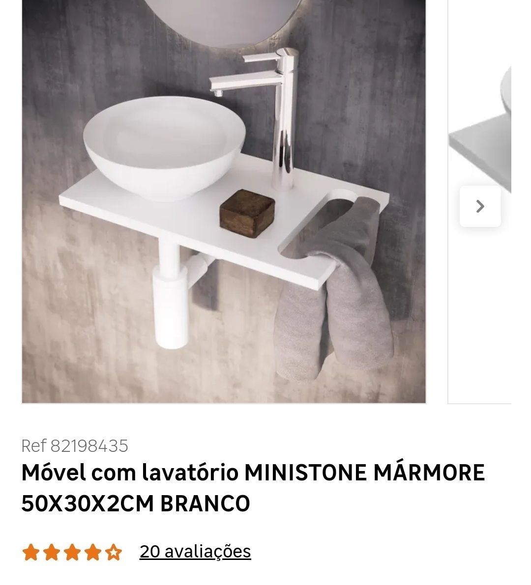 Móvel  com lavatorio Ministone marmore NOVO