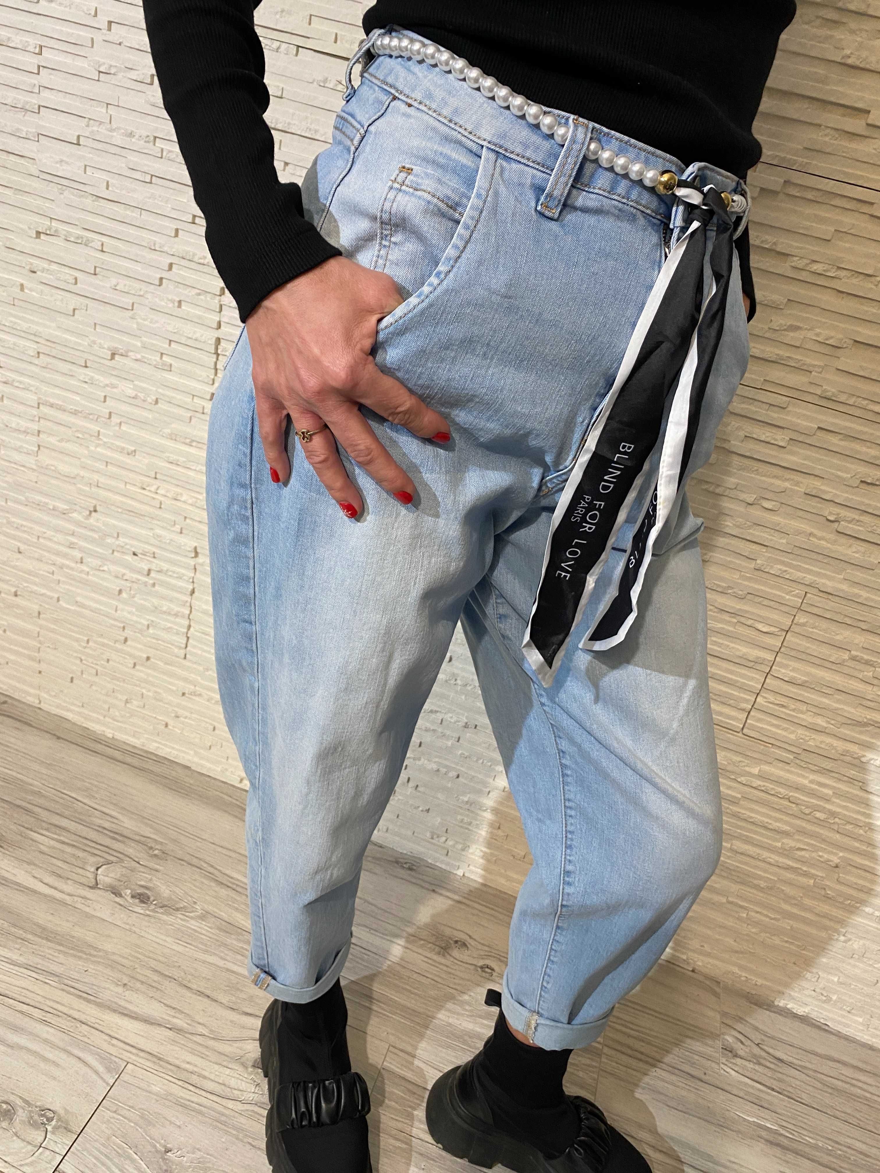 Lemonada mom fit jeansy z wyższym stanem S-M