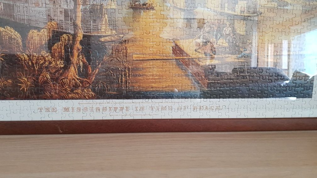 Quadro puzzle "Rio Mississipi" com moldura